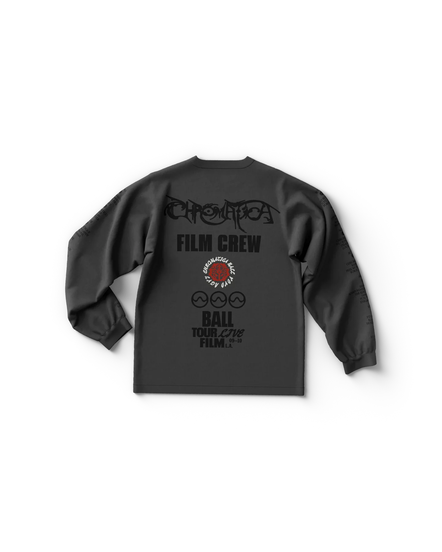 Lady Gaga Chromatica Ball Film Crew Long Sleeve T-Shirt Official Merch