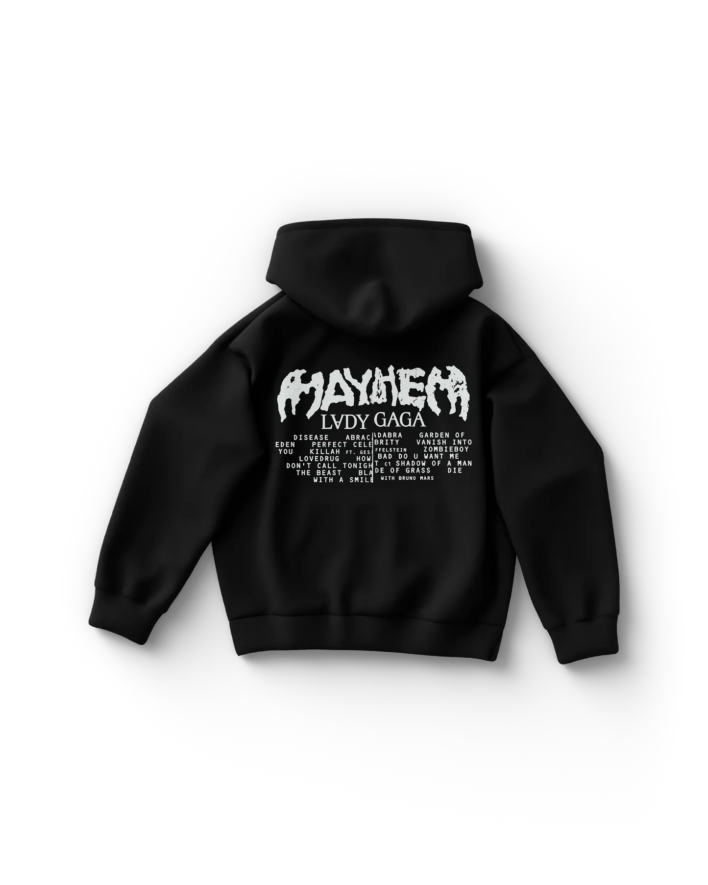 Lady Gaga Contrast Tracklist Hoodie Official Store