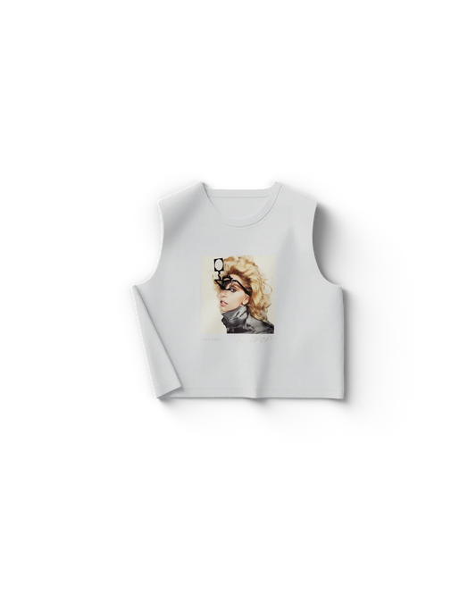 Lady Gaga ARTPOP Glasses Portrait Crop Tank Top Official Merch