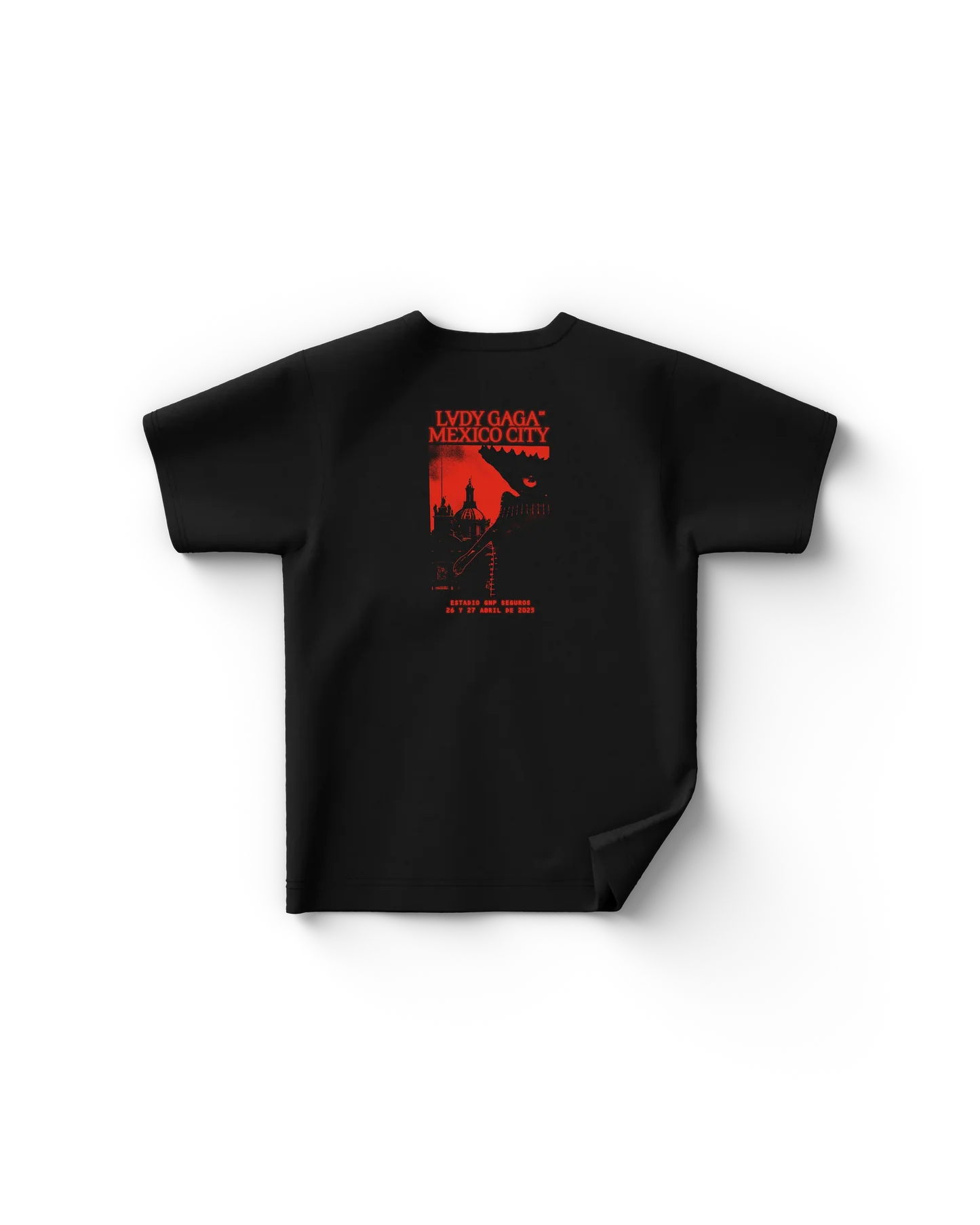 Lady Gaga Black CDMX Contrast T-Shirt Official Merchandise