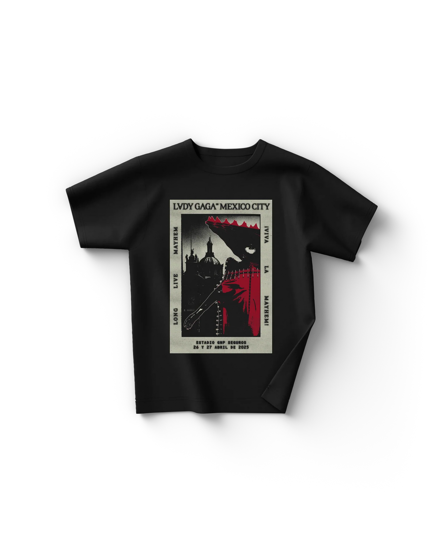 Lady Gaga Black CDMX Poster T-Shirt Official Store