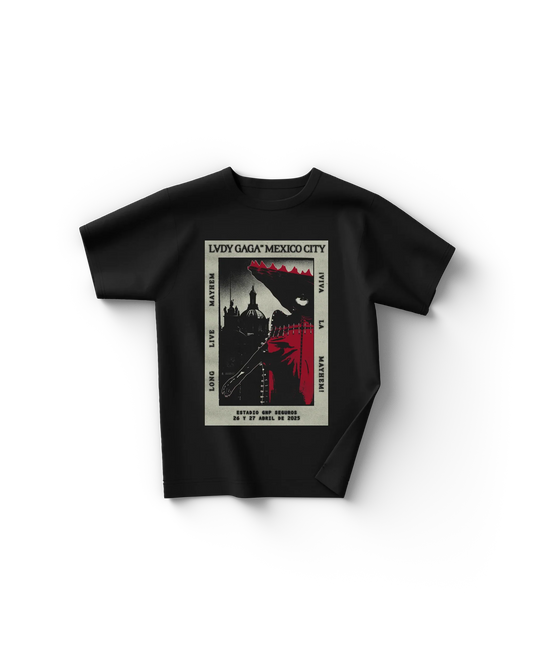 Lady Gaga Black CDMX Poster T-Shirt Official Store
