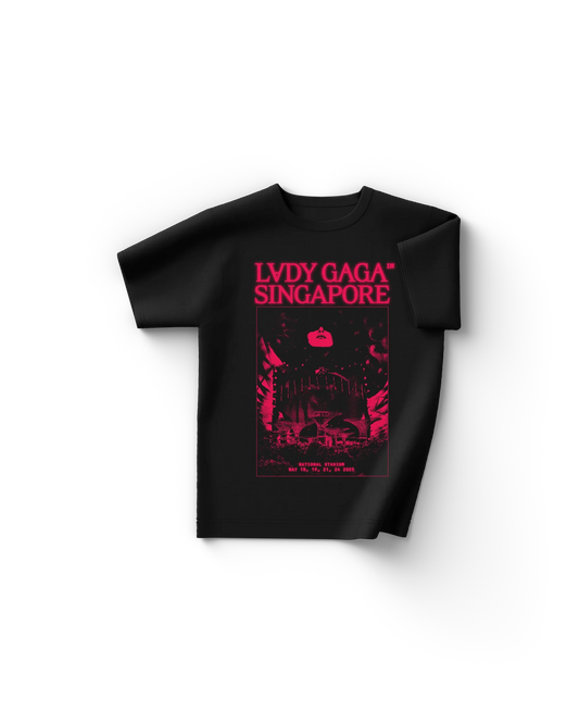 Lady Gaga Charcoal Singapore T-Shirt Official Store