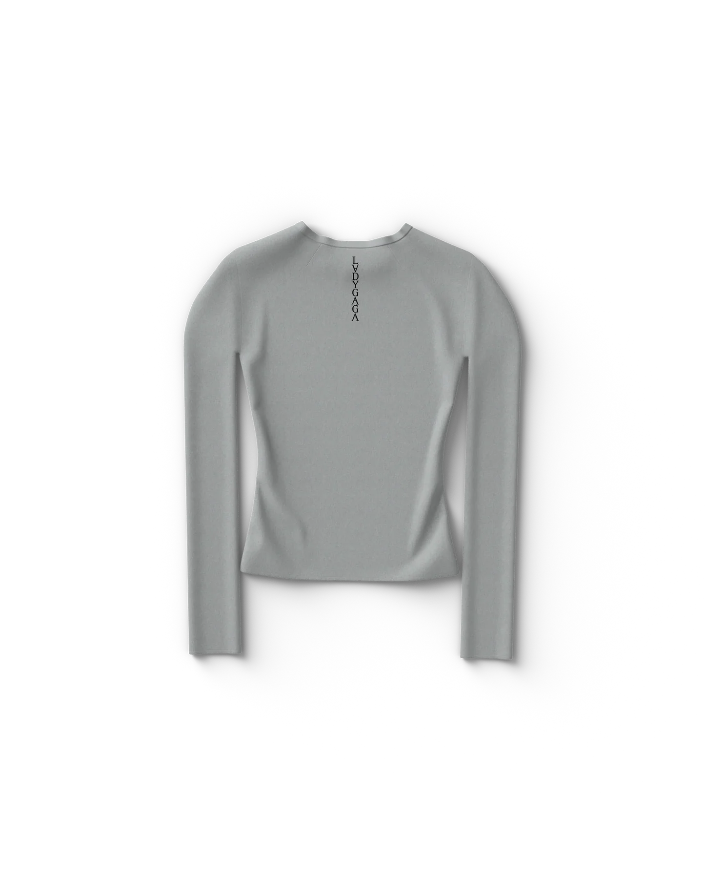 Lady Gaga Gray Reflection Fitted Longsleeve T-Shirt Official Merchandise