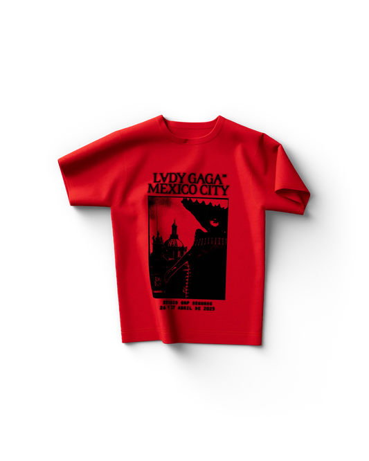Lady Gaga Red CDMX T-Shirt Official Merchandise