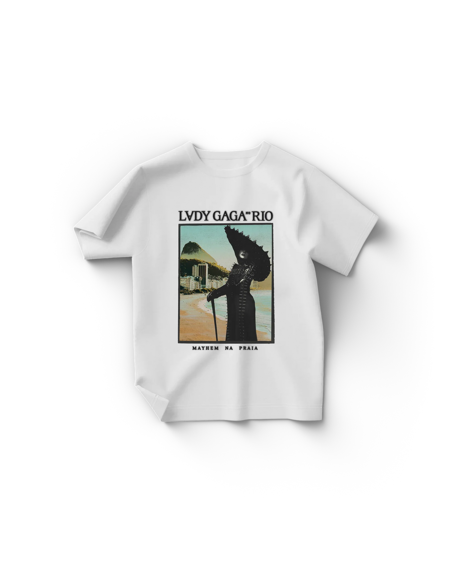 Lady Gaga White Rio Poster T-Shirt Official Store
