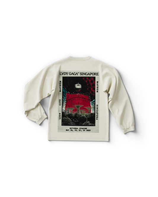 Lady Gaga White Singapore Longsleeve T-Shirt Official Store